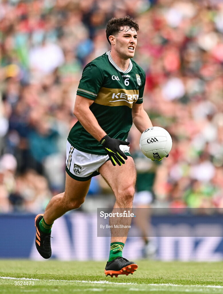 26 July 2026; Mike Breen of Kerry during the GAA Football All-Ireland Senior Championship final match between Kerry and Mayo at Croke Park in Dublin. Photo by Ben McShane/Sportsfile