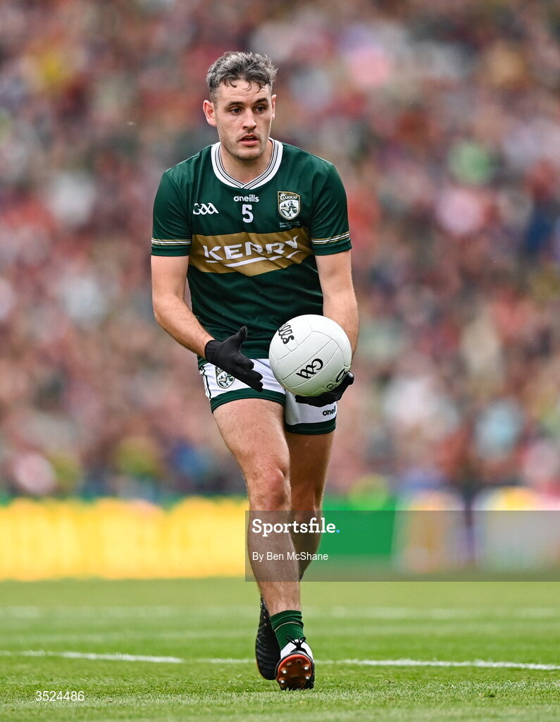 26 July 2026; Graham O'Sullivan of Kerry during the GAA Football All-Ireland Senior Championship final match between Kerry and Mayo at Croke Park in Dublin. Photo by Ben McShane/Sportsfile