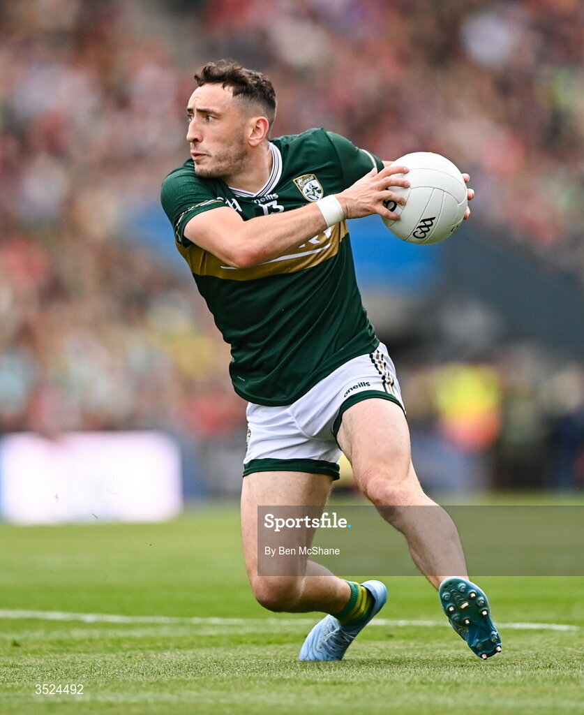 26 July 2026; Paudie Clifford of Kerry during the GAA Football All-Ireland Senior Championship final match between Kerry and Mayo at Croke Park in Dublin. Photo by Ben McShane/Sportsfile