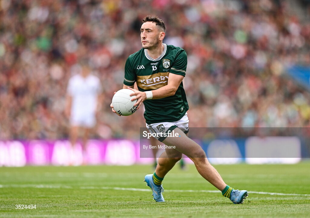 26 July 2026; Paudie Clifford of Kerry during the GAA Football All-Ireland Senior Championship final match between Kerry and Mayo at Croke Park in Dublin. Photo by Ben McShane/Sportsfile