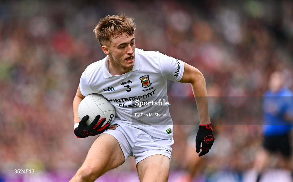 26 July 2026; Donnacha McHugh of Mayo during the GAA Football All-Ireland Senior Championship final match between Kerry and Mayo at Croke Park in Dublin. Photo by Ben McShane/Sportsfile