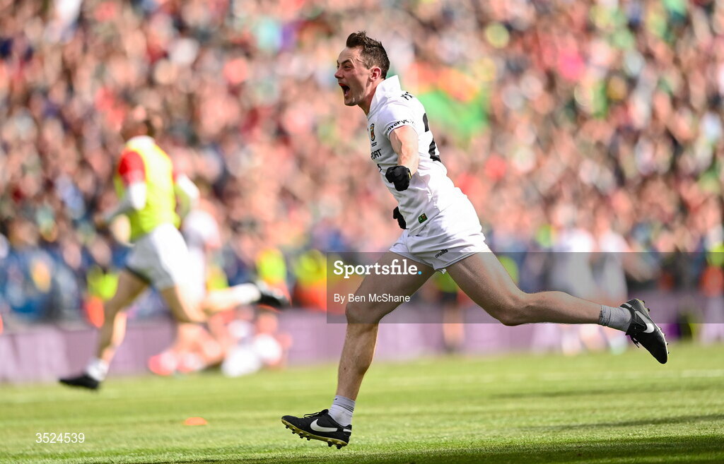 26 July 2026; Diarmuid O'Connor of Mayo during the GAA Football All-Ireland Senior Championship final match between Kerry and Mayo at Croke Park in Dublin. Photo by Ben McShane/Sportsfile