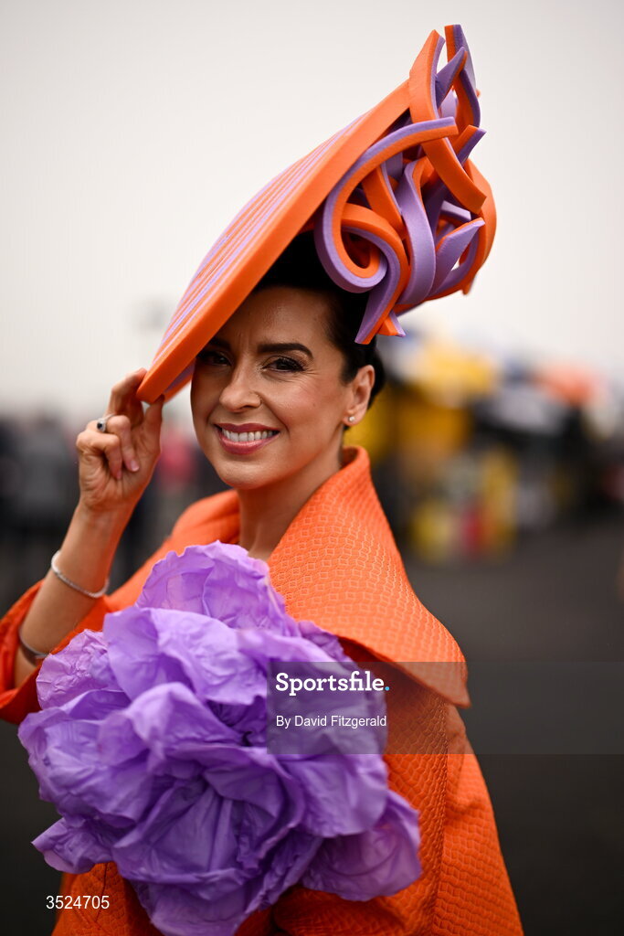 27 July 2026; Racegoer Suzanne McGarry from Sligo prior to racing during day one of the Galway Races Summer Festival at Ballybrit Racecourse in Galway. Photo by David Fitzgerald/Sportsfile