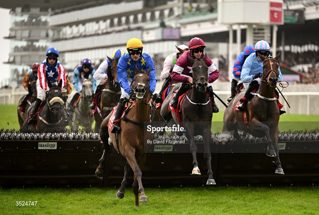 27 July 2026; Runners and riders during the Galmont Hotel and Galway Bay Hotel Novice Hurdle on day one of the Galway Races Summer Festival at Ballybrit Racecourse in Galway. Photo by David Fitzgerald/Sportsfile