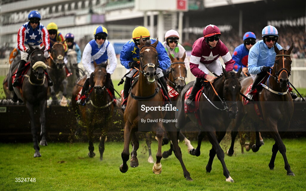 27 July 2026; Runners and riders during the Galmont Hotel and Galway Bay Hotel Novice Hurdle on day one of the Galway Races Summer Festival at Ballybrit Racecourse in Galway. Photo by David Fitzgerald/Sportsfile