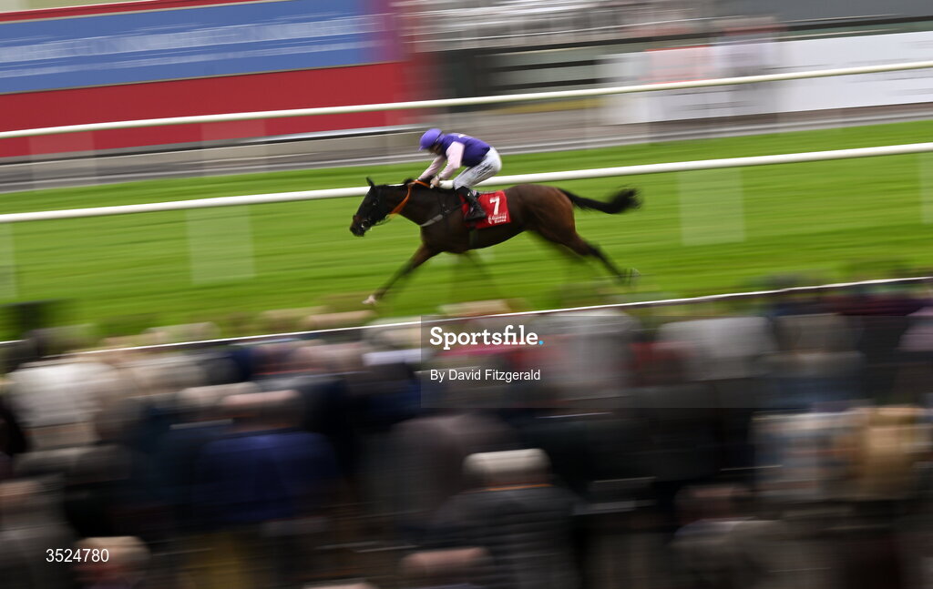27 July 2026; Trean, with Billy Lee up, on their way to winning the Eventus Irish EBF Maiden on day one of the Galway Races Summer Festival at Ballybrit Racecourse in Galway. Photo by David Fitzgerald/Sportsfile