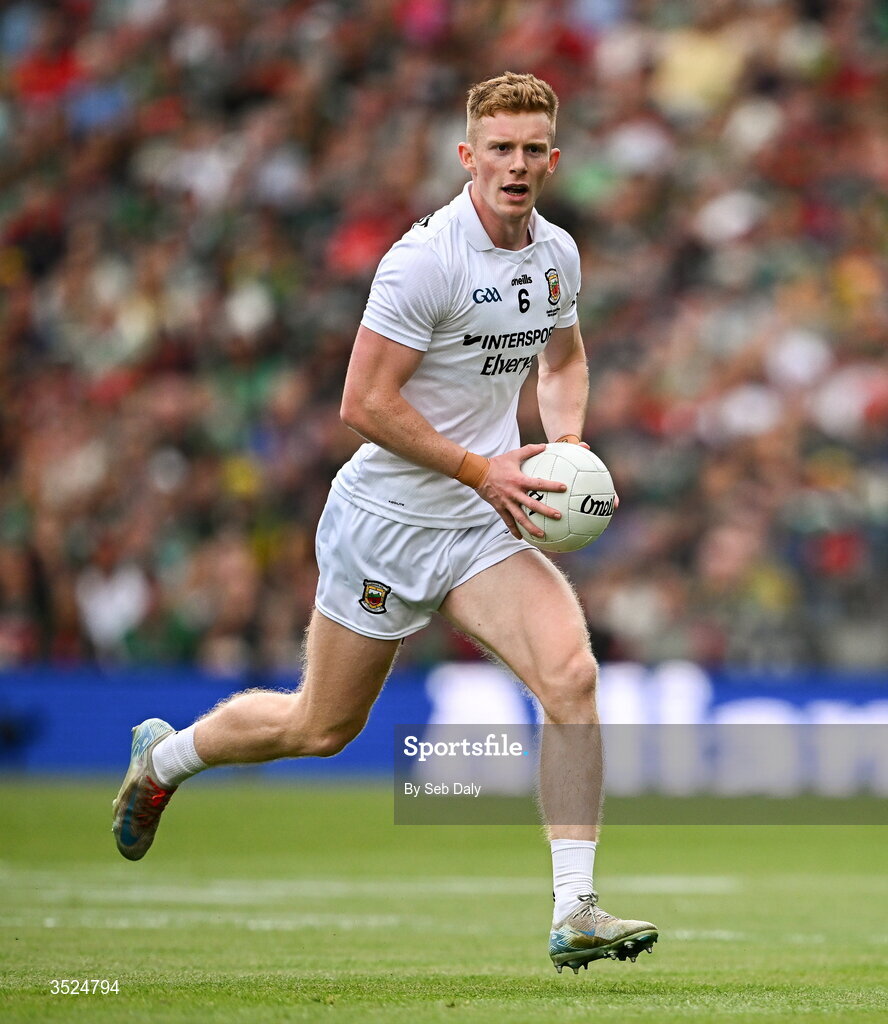 26 July 2026; David McBrien of Mayo during the GAA Football All-Ireland Senior Championship final match between Kerry and Mayo at Croke Park in Dublin. Photo by Seb Daly/Sportsfile