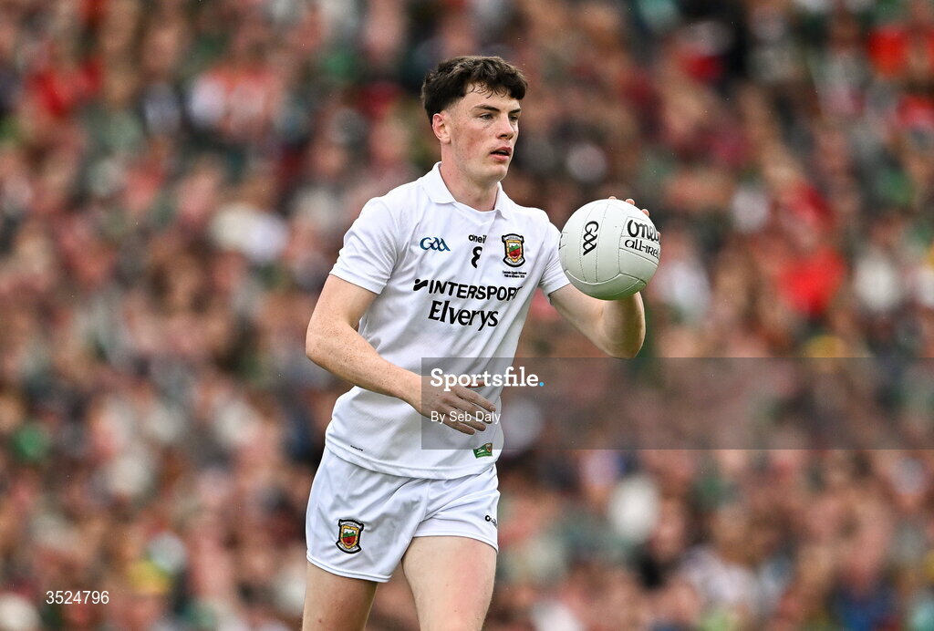 26 July 2026; Bob Tuohy of Mayo during the GAA Football All-Ireland Senior Championship final match between Kerry and Mayo at Croke Park in Dublin. Photo by Seb Daly/Sportsfile