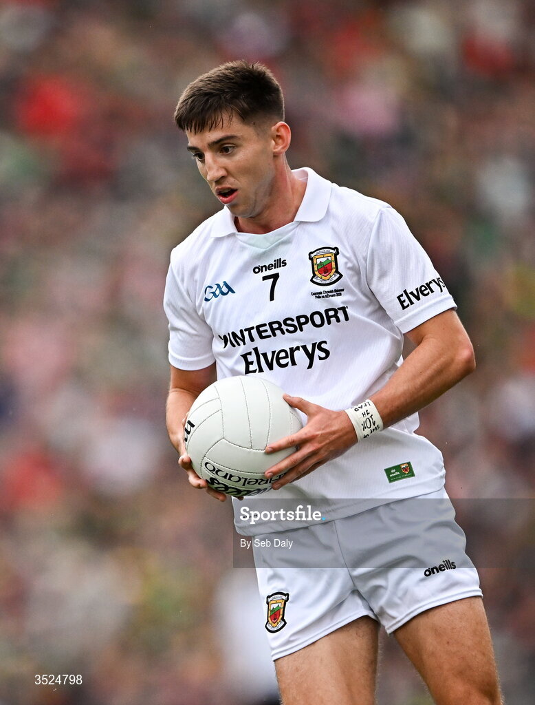 26 July 2026; Enda Hession of Mayo during the GAA Football All-Ireland Senior Championship final match between Kerry and Mayo at Croke Park in Dublin. Photo by Seb Daly/Sportsfile
