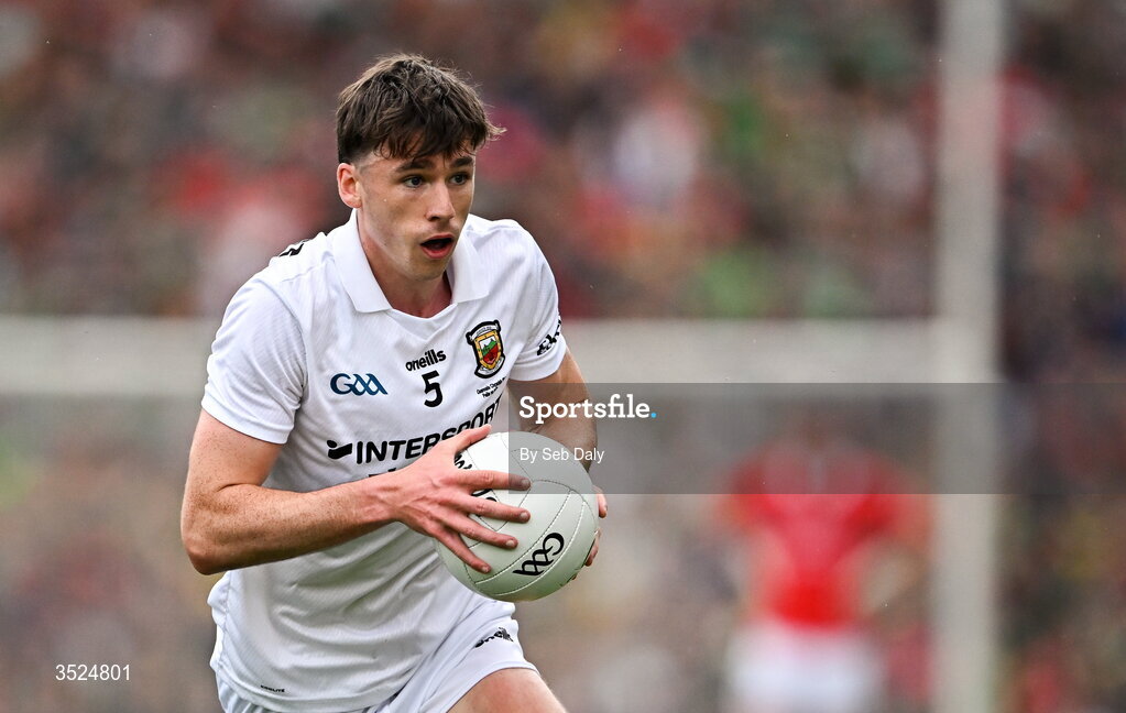 26 July 2026; Sam Callinan of Mayo during the GAA Football All-Ireland Senior Championship final match between Kerry and Mayo at Croke Park in Dublin. Photo by Seb Daly/Sportsfile