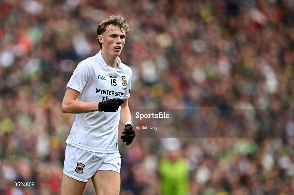 26 July 2026; Kobe McDonald of Mayo during the GAA Football All-Ireland Senior Championship final match between Kerry and Mayo at Croke Park in Dublin. Photo by Seb Daly/Sportsfile