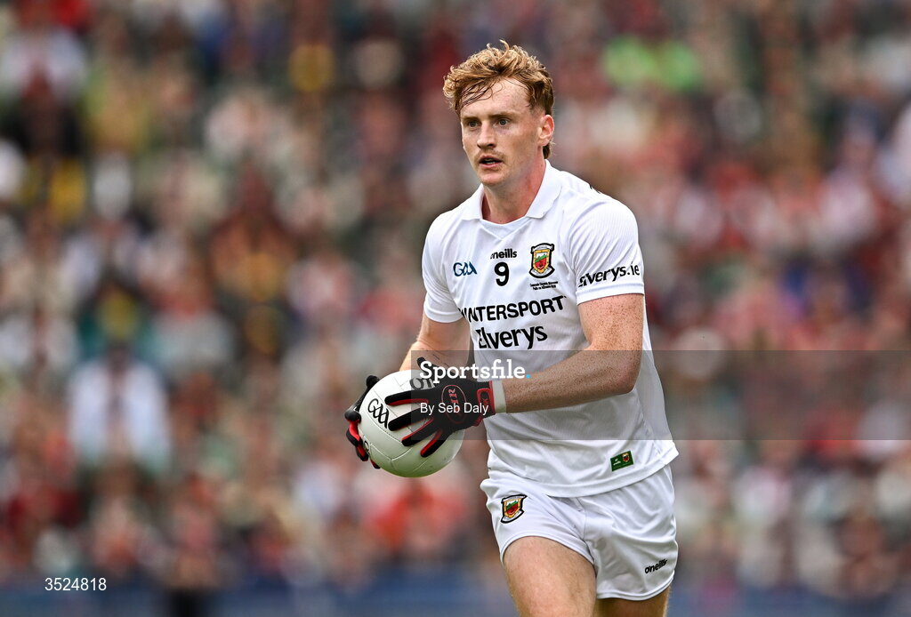 26 July 2026; Jack Carney of Mayo during the GAA Football All-Ireland Senior Championship final match between Kerry and Mayo at Croke Park in Dublin. Photo by Seb Daly/Sportsfile
