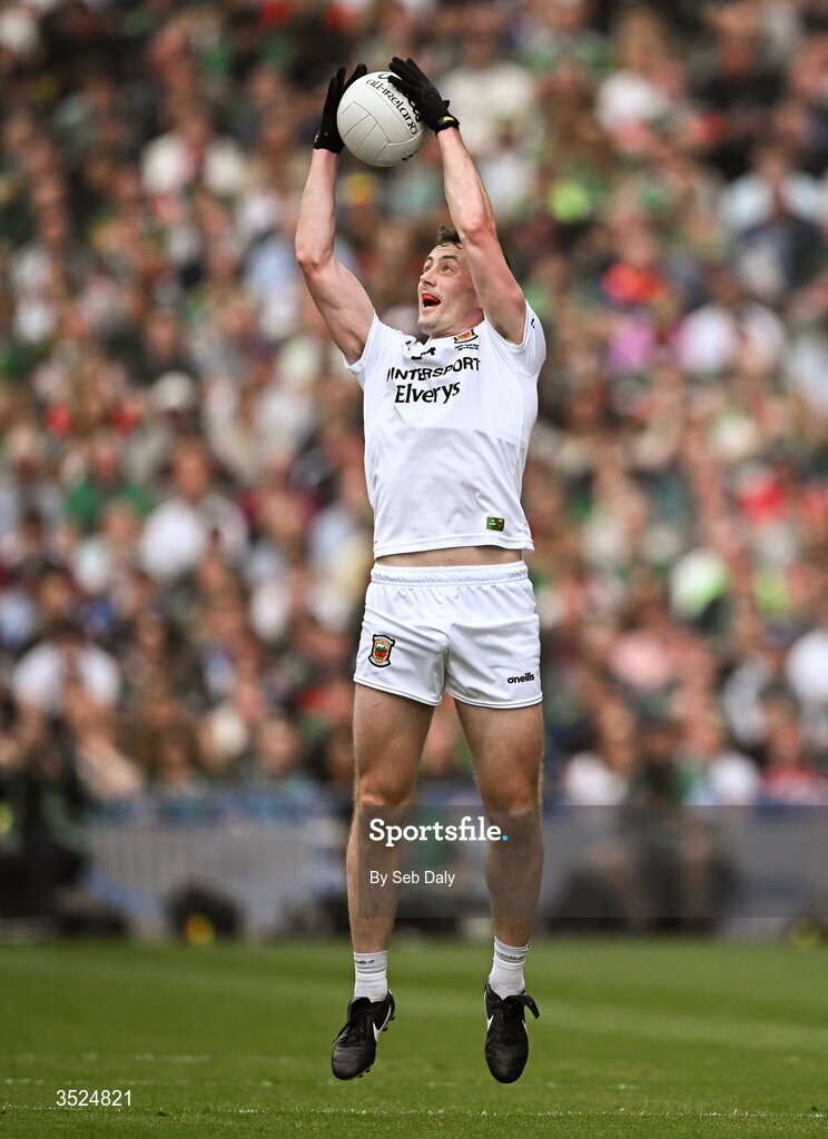 26 July 2026; Diarmuid O'Connor of Mayo during the GAA Football All-Ireland Senior Championship final match between Kerry and Mayo at Croke Park in Dublin. Photo by Seb Daly/Sportsfile