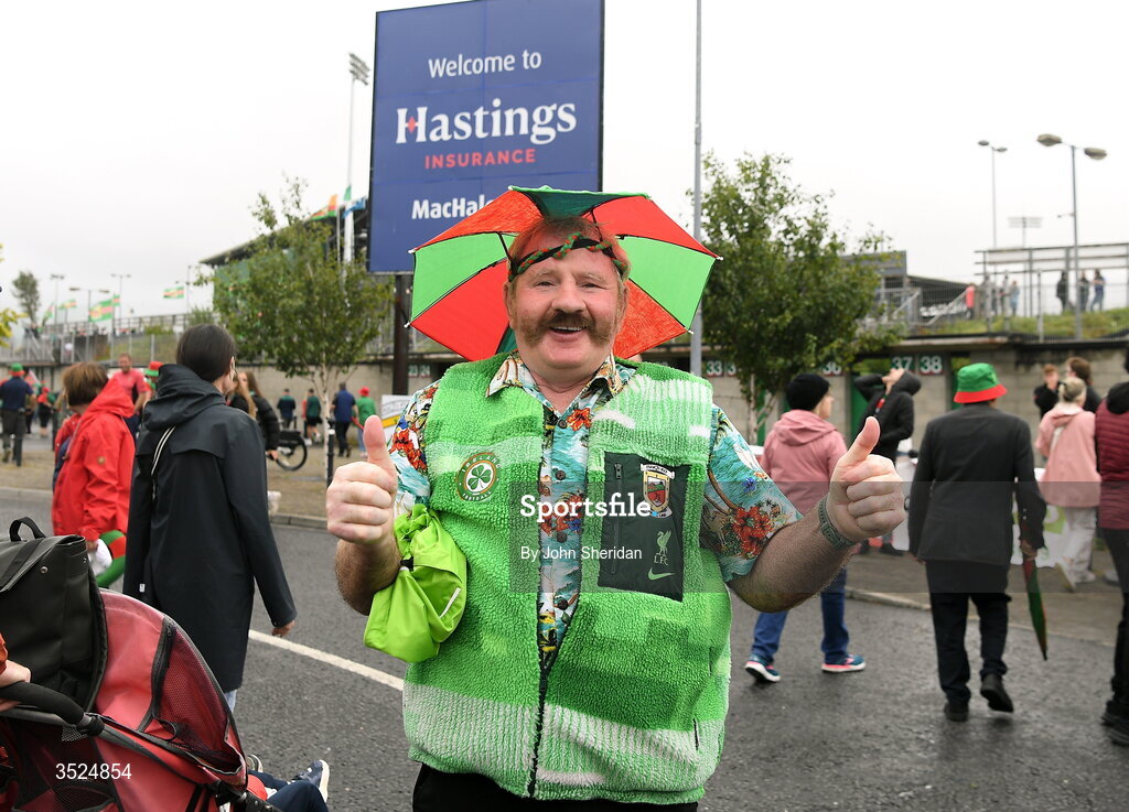 27 July 2026; Mayo supporter Martin Corcoran during the homecoming at Castlebar in Mayo, after being crowned All-Ireland Senior Football champions following their victory over Kerry in the GAA All-Ireland Senior Football Championship final at Croke Park on Sunday. Photo by John Sheridan/Sportsfile