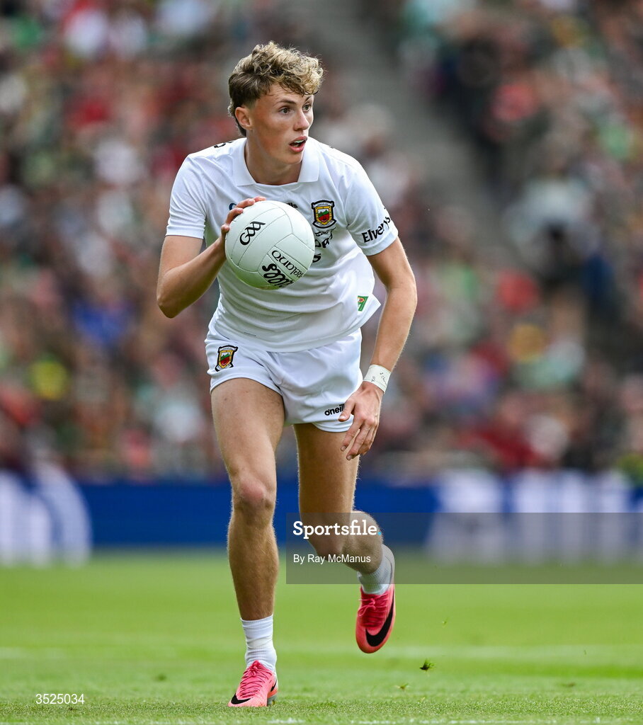 26 July 2026; Kobe McDonald of Mayo during the GAA Football All-Ireland Senior Championship final match between Kerry and Mayo at Croke Park in Dublin. Photo by Ray McManus/Sportsfile