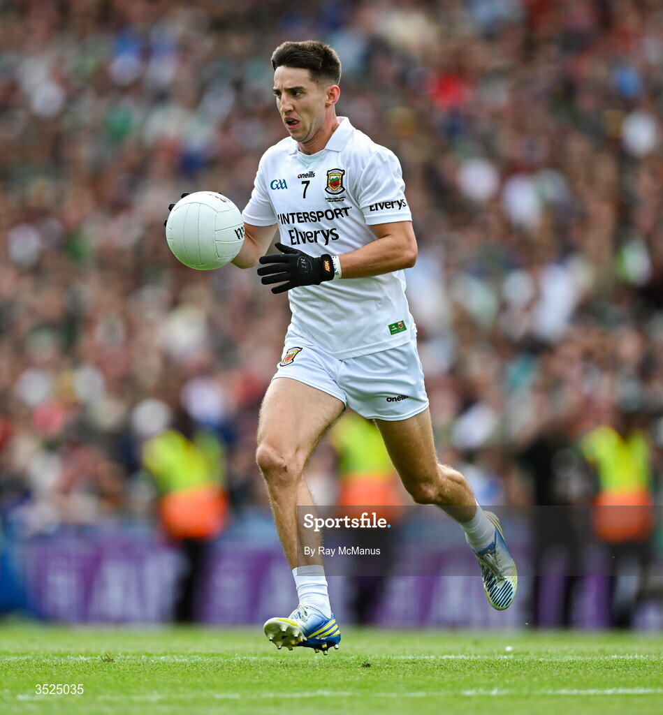 26 July 2026; Enda Hession of Mayo during the GAA Football All-Ireland Senior Championship final match between Kerry and Mayo at Croke Park in Dublin. Photo by Ray McManus/Sportsfile