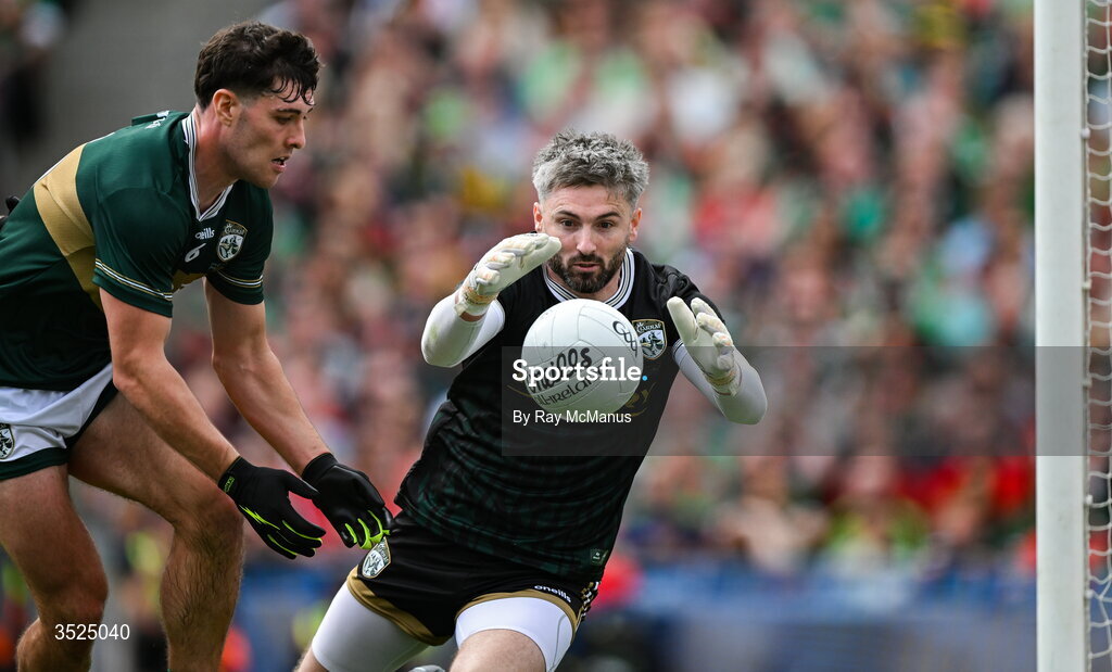 26 July 2026; Kerry goalkeeper Shane Murphy and Mike Breen  during the GAA Football All-Ireland Senior Championship final match between Kerry and Mayo at Croke Park in Dublin. Photo by Ray McManus/Sportsfile