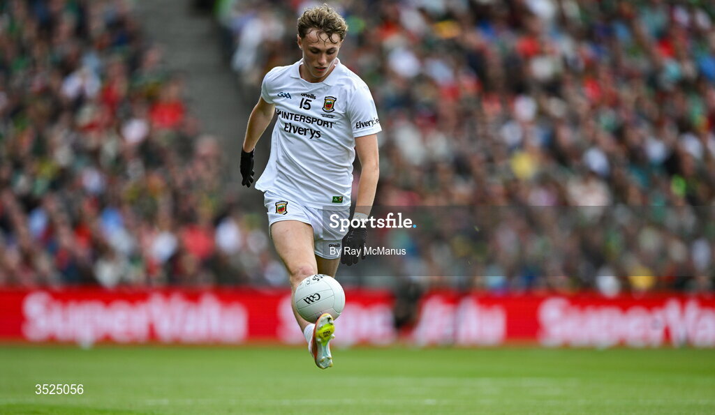 26 July 2026; Kobe McDonald of Mayo during the GAA Football All-Ireland Senior Championship final match between Kerry and Mayo at Croke Park in Dublin. Photo by Ray McManus/Sportsfile