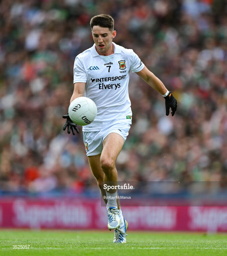 26 July 2026; Enda Hession of Mayo during the GAA Football All-Ireland Senior Championship final match between Kerry and Mayo at Croke Park in Dublin. Photo by Ray McManus/Sportsfile
