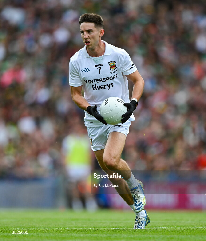 26 July 2026; Enda Hession of Mayo during the GAA Football All-Ireland Senior Championship final match between Kerry and Mayo at Croke Park in Dublin. Photo by Ray McManus/Sportsfile