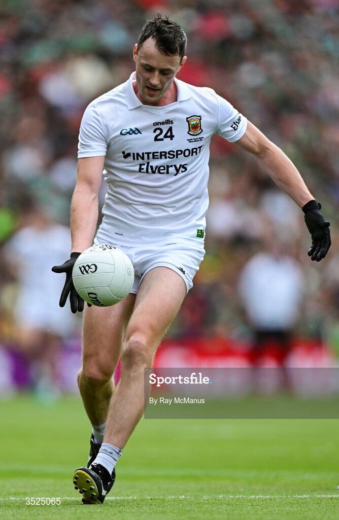 26 July 2026; Diarmuid O'Connor of Mayo during the GAA Football All-Ireland Senior Championship final match between Kerry and Mayo at Croke Park in Dublin. Photo by Ray McManus/Sportsfile