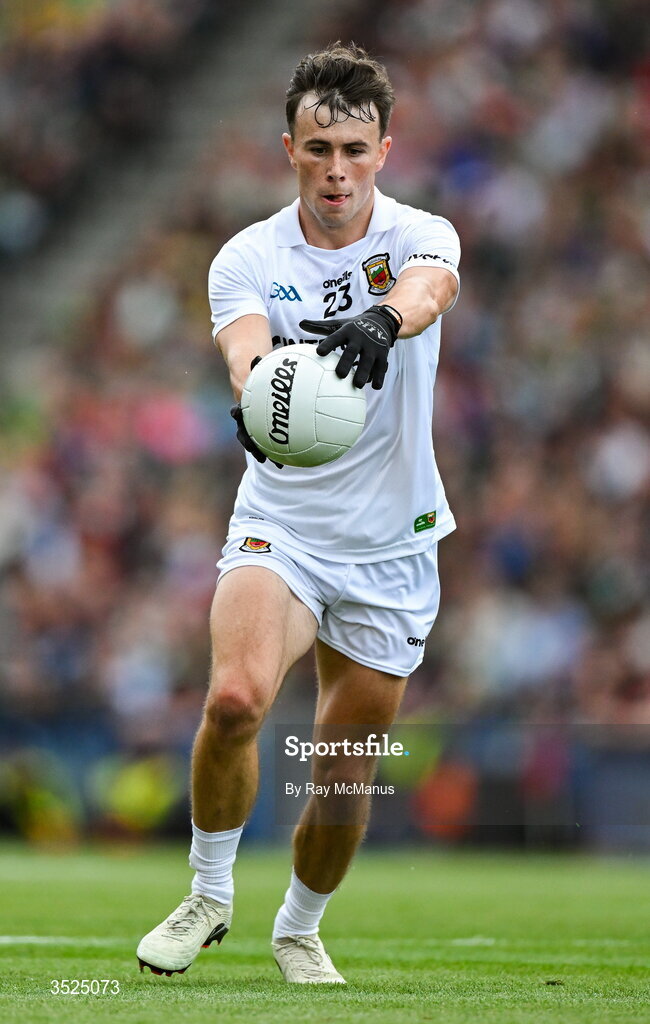 26 July 2026; Paul Towey of Mayo during the GAA Football All-Ireland Senior Championship final match between Kerry and Mayo at Croke Park in Dublin. Photo by Ray McManus/Sportsfile