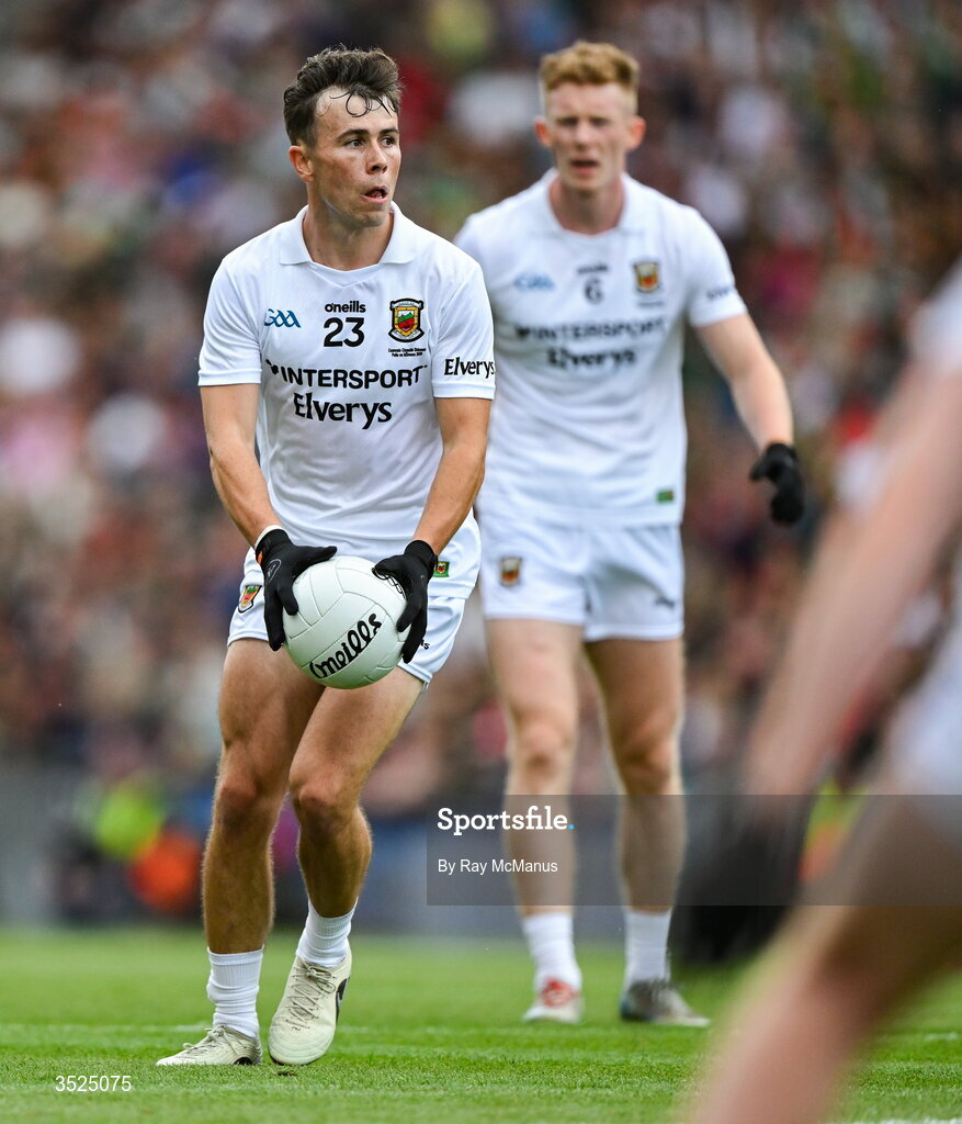 26 July 2026; Paul Towey of Mayo during the GAA Football All-Ireland Senior Championship final match between Kerry and Mayo at Croke Park in Dublin. Photo by Ray McManus/Sportsfile