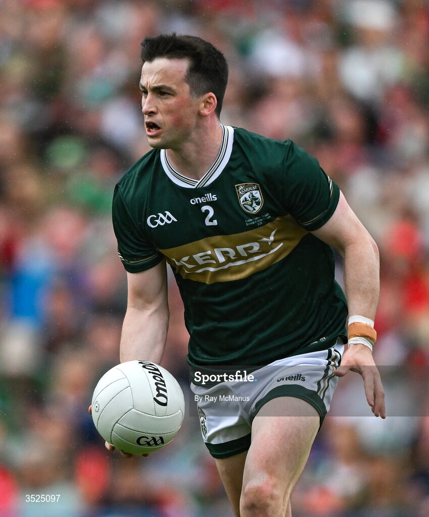 26 July 2026; Paul Murphy of Kerry during the GAA Football All-Ireland Senior Championship final match between Kerry and Mayo at Croke Park in Dublin. Photo by Ray McManus/Sportsfile