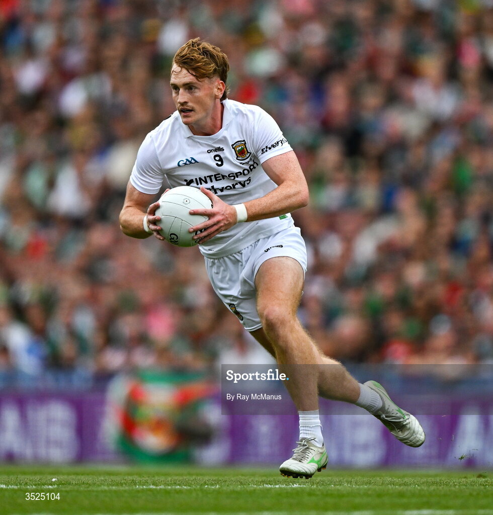 26 July 2026; Jack Carney of Mayo during the GAA Football All-Ireland Senior Championship final match between Kerry and Mayo at Croke Park in Dublin. Photo by Ray McManus/Sportsfile