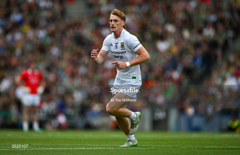 26 July 2026; Jack Carney of Mayo during the GAA Football All-Ireland Senior Championship final match between Kerry and Mayo at Croke Park in Dublin. Photo by Ray McManus/Sportsfile