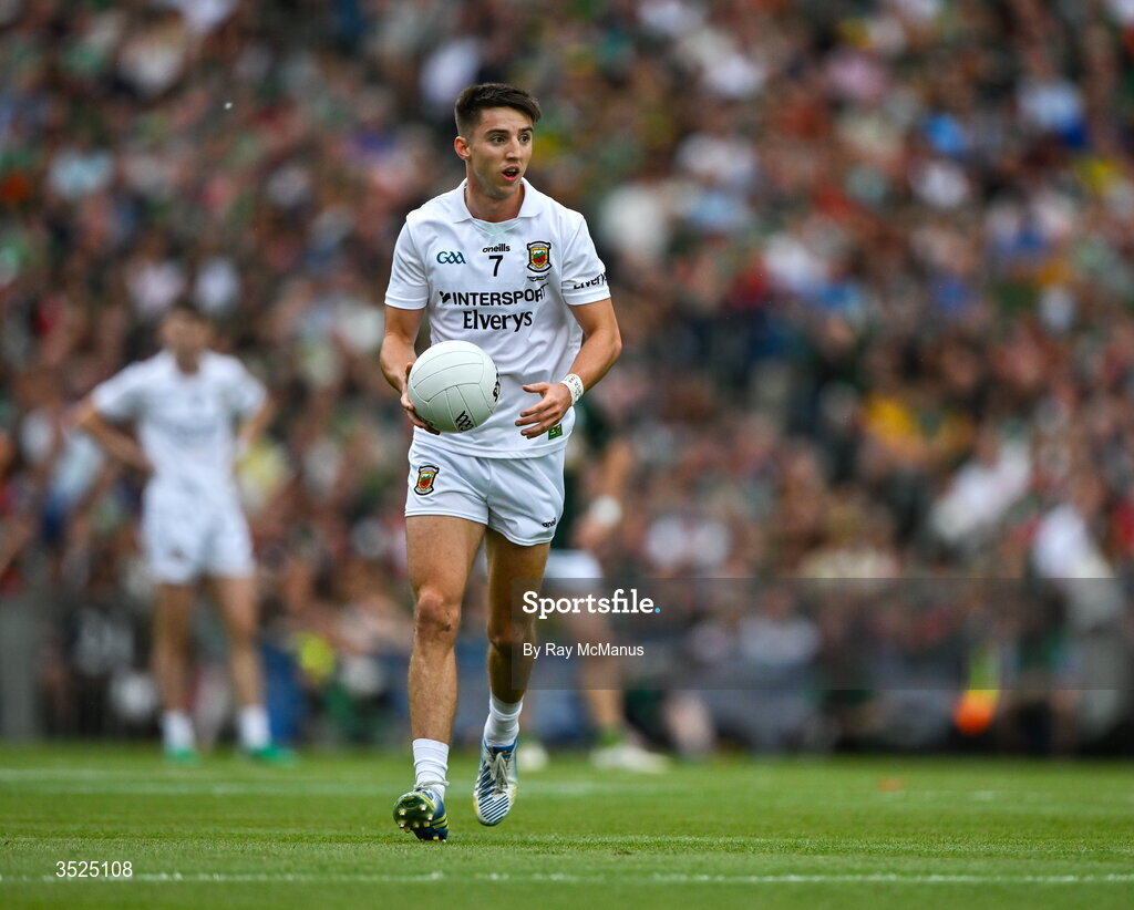 26 July 2026; Enda Hession of Mayo during the GAA Football All-Ireland Senior Championship final match between Kerry and Mayo at Croke Park in Dublin. Photo by Ray McManus/Sportsfile