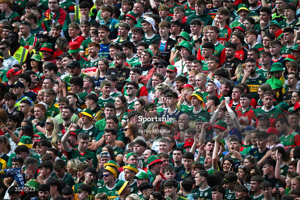 26 July 2026; Supporters, on Hill 16, before the GAA Football All-Ireland Senior Championship final match between Kerry and Mayo at Croke Park in Dublin. Photo by Ray McManus/Sportsfile
