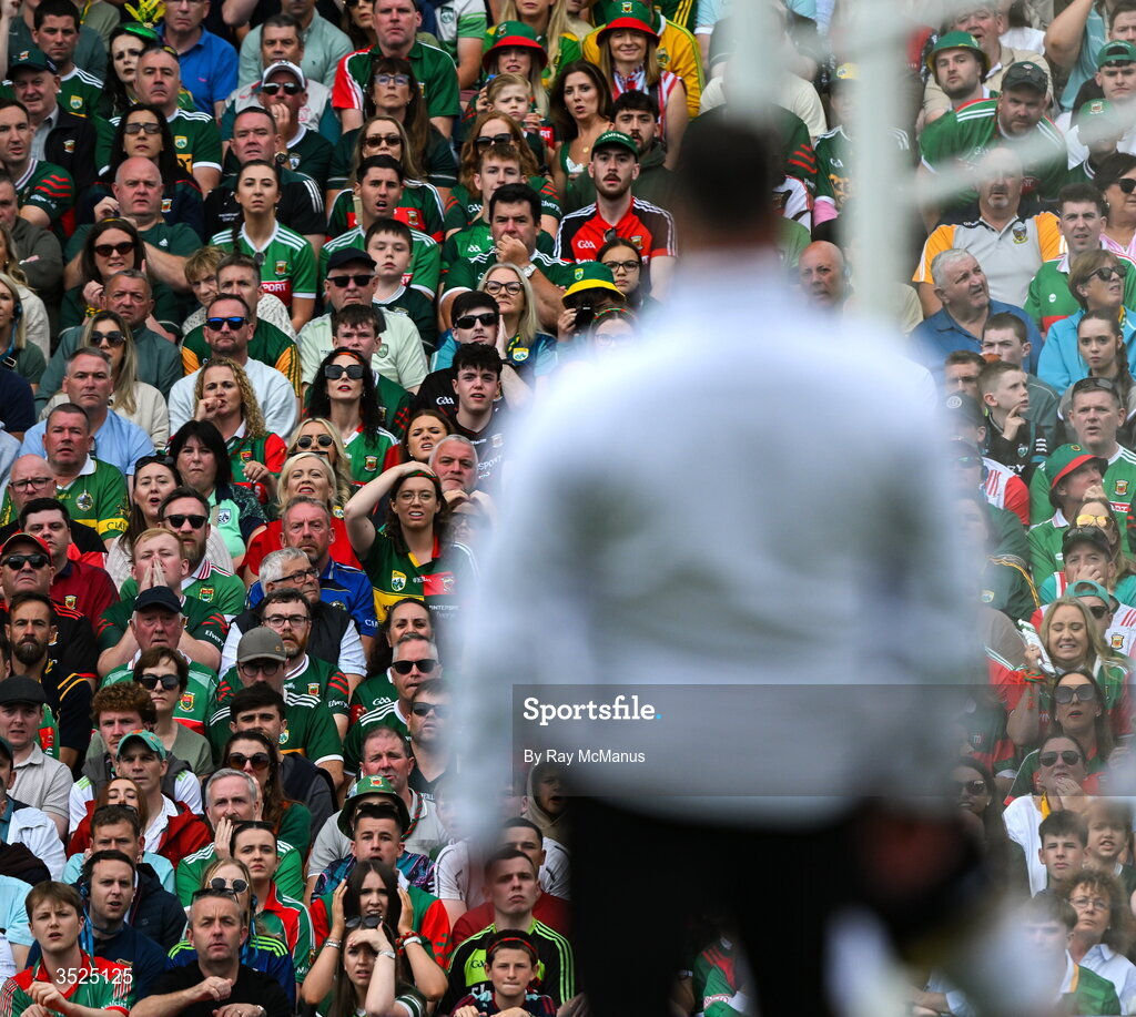 26 July 2026; Supporters, in the Hogan Stand, during the GAA Football All-Ireland Senior Championship final match between Kerry and Mayo at Croke Park in Dublin. Photo by Ray McManus/Sportsfile