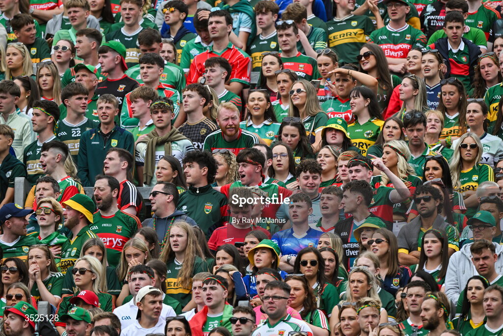 26 July 2026; Supporters, on Hill 16, before the GAA Football All-Ireland Senior Championship final match between Kerry and Mayo at Croke Park in Dublin. Photo by Ray McManus/Sportsfile