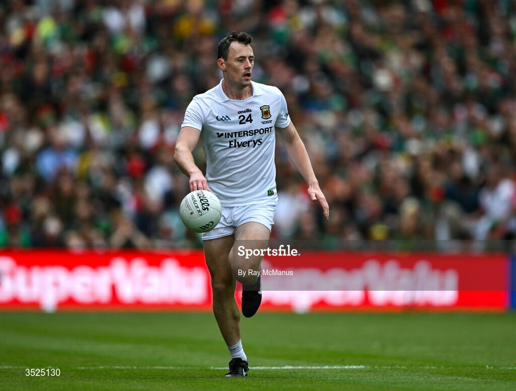 26 July 2026; Diarmuid O'Connor of Mayo during the GAA Football All-Ireland Senior Championship final match between Kerry and Mayo at Croke Park in Dublin. Photo by Ray McManus/Sportsfile