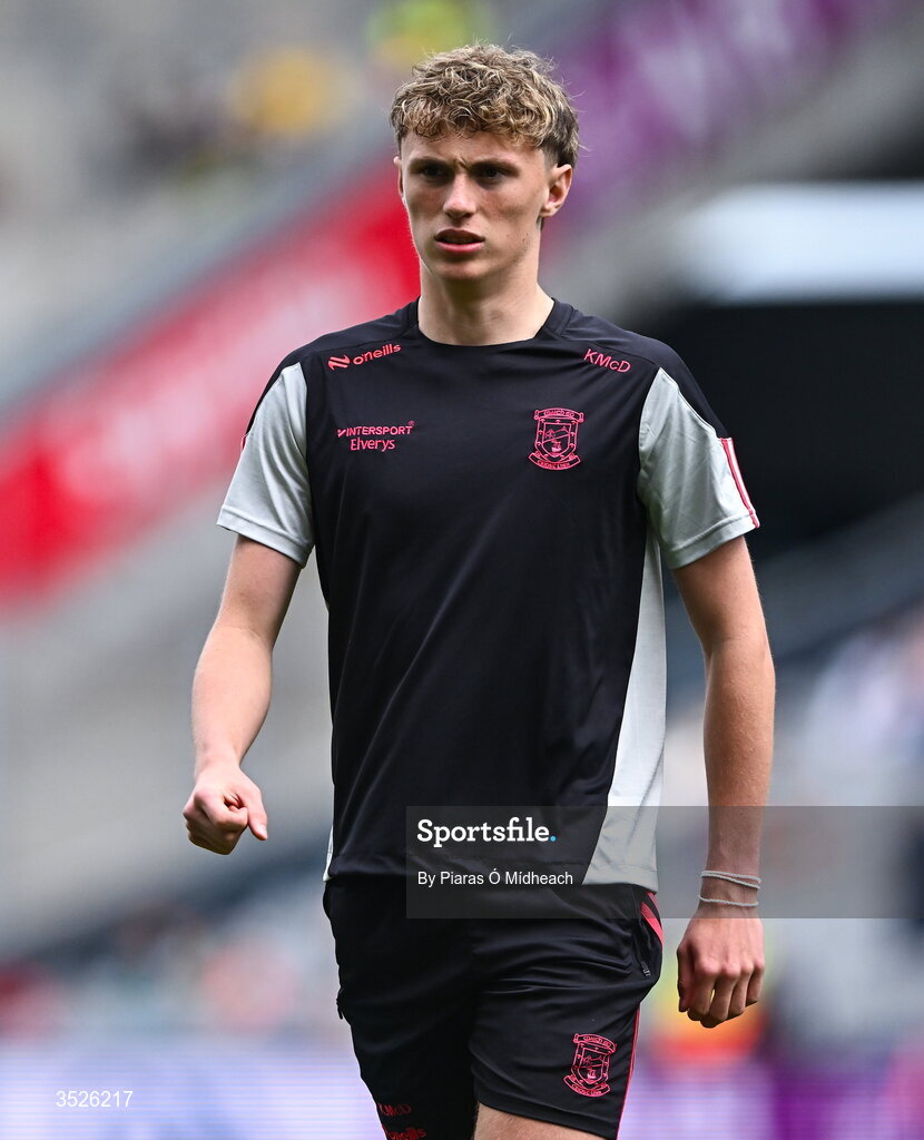 26 July 2026; Kobe McDonald of Mayo before the GAA Football All-Ireland Senior Championship final match between Kerry and Mayo at Croke Park in Dublin. Photo by Piaras Ó Mídheach/Sportsfile