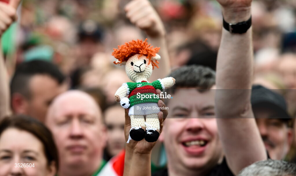 27 July 2026; Mayo supporters during the homecoming at Castlebar in Mayo, after being crowned All-Ireland Senior Football champions following their victory over Kerry in the GAA All-Ireland Senior Football Championship final at Croke Park on Sunday. Photo by John Sheridan/Sportsfile