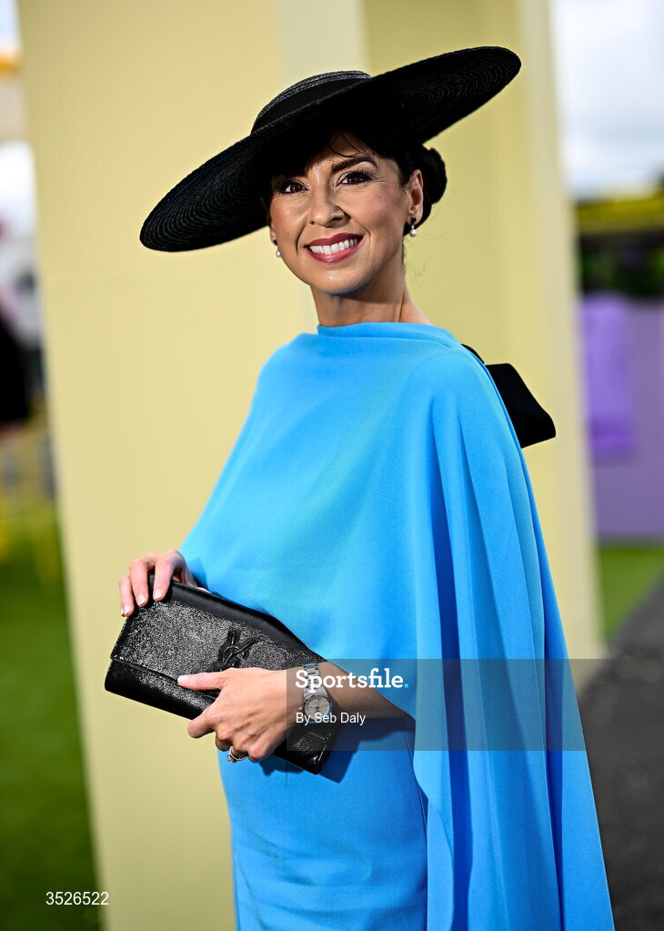 29 July 2026; Racegoer Suzanne McGarry, from Sligo, during day three of the Galway Races Summer Festival at Ballybrit Racecourse in Galway. Photo by Seb Daly/Sportsfile