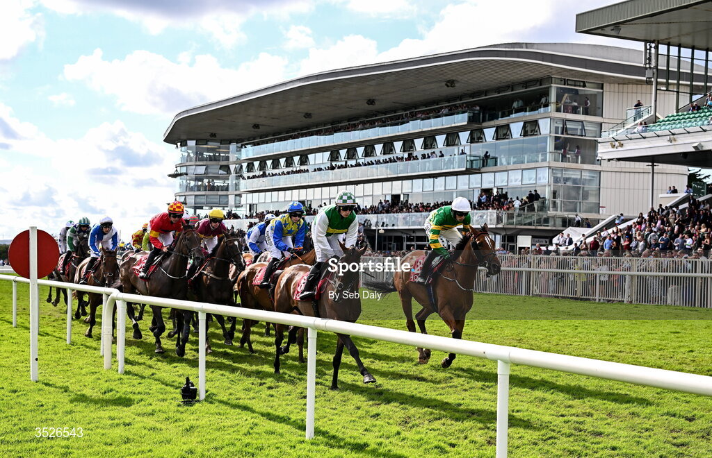 29 July 2026; Runners and riders during the Tote.ie Handicap Hurdle on day three of the Galway Races Summer Festival at Ballybrit Racecourse in Galway. Photo by Seb Daly/Sportsfile