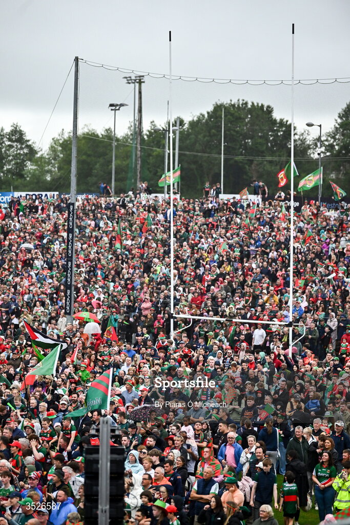 27 July 2026; Supporters during the homecoming celebrations of the All-Ireland Senior Football Champions at Hastings Insurance MacHale Park in Castlebar, Mayo. Photo by Piaras Ó Mídheach/Sportsfile