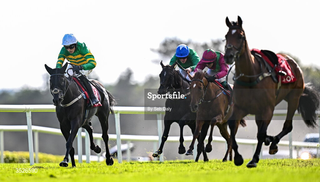 29 July 2026; Venusienne, with Harry Cobden up, on their way to winning the Tote Irish EBF Mares Handicap Hurdle during day three of the Galway Races Summer Festival at Ballybrit Racecourse in Galway. Photo by Seb Daly/Sportsfile