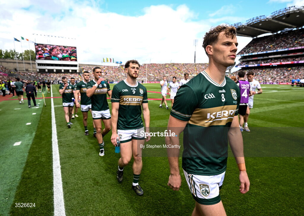 26 July 2026; Mark O'Shea of Kerry before the GAA Football All-Ireland Senior Championship final match between Kerry and Mayo at Croke Park in Dublin. Photo by Stephen McCarthy/Sportsfile