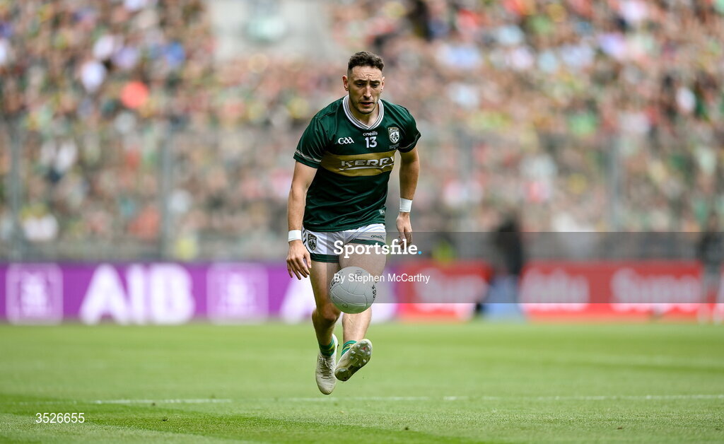 26 July 2026; Paudie Clifford of Kerry during the GAA Football All-Ireland Senior Championship final match between Kerry and Mayo at Croke Park in Dublin. Photo by Stephen McCarthy/Sportsfile