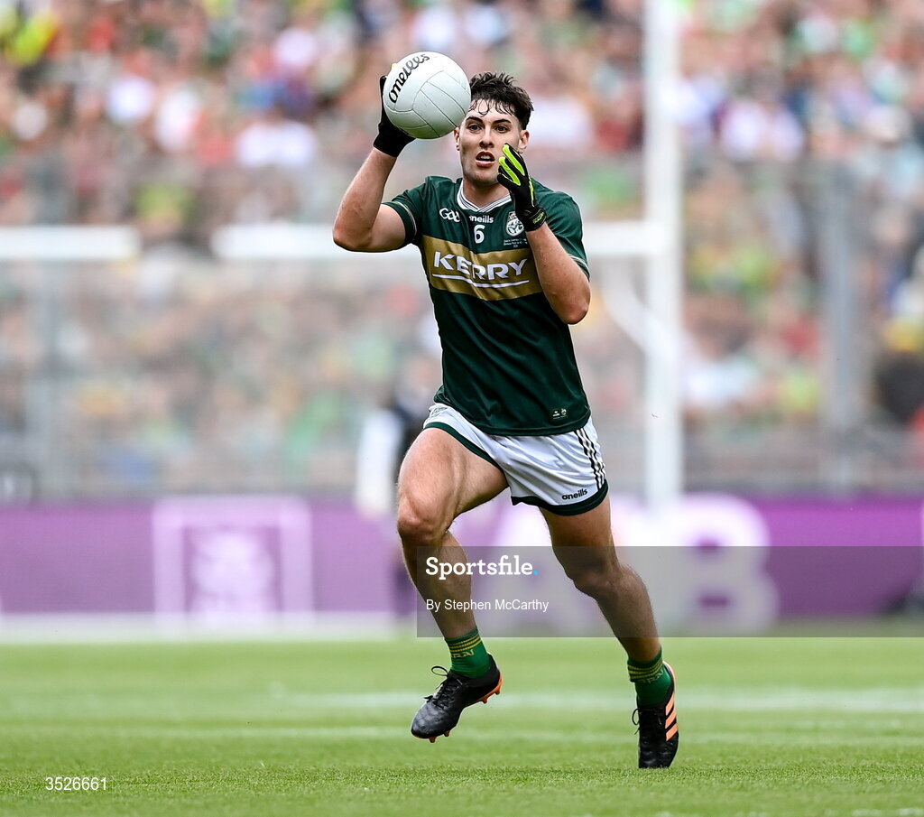 26 July 2026; Mike Breen of Kerry during the GAA Football All-Ireland Senior Championship final match between Kerry and Mayo at Croke Park in Dublin. Photo by Stephen McCarthy/Sportsfile