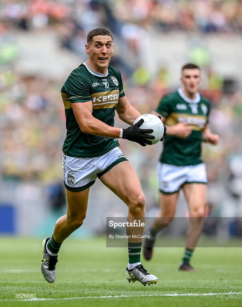 26 July 2026; Joe O'Connor of Kerry during the GAA Football All-Ireland Senior Championship final match between Kerry and Mayo at Croke Park in Dublin. Photo by Stephen McCarthy/Sportsfile