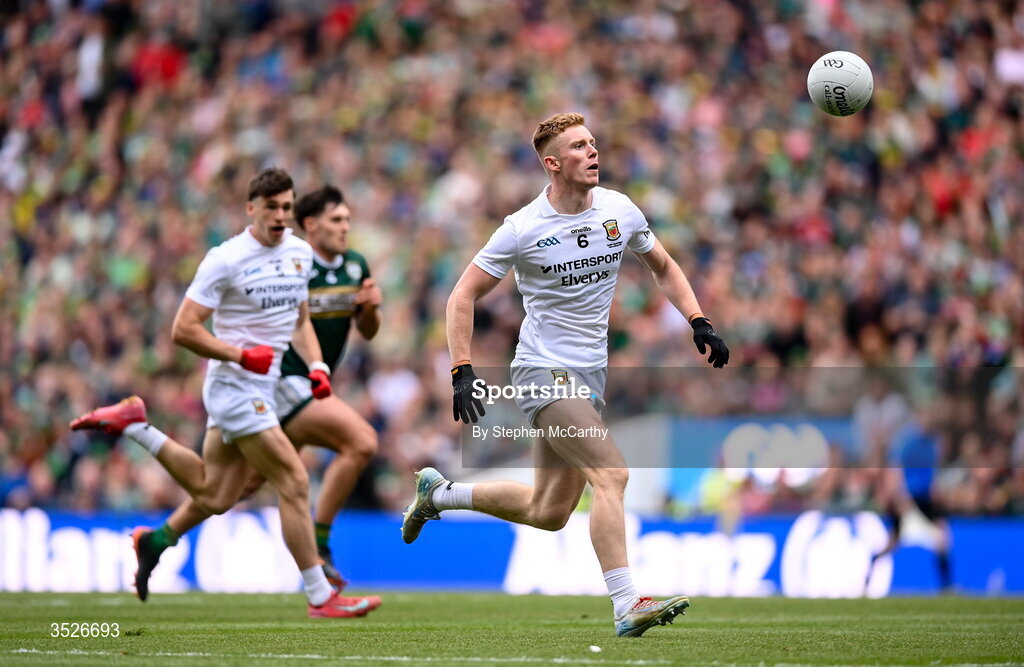 26 July 2026; David McBrien of Mayo during the GAA Football All-Ireland Senior Championship final match between Kerry and Mayo at Croke Park in Dublin. Photo by Stephen McCarthy/Sportsfile