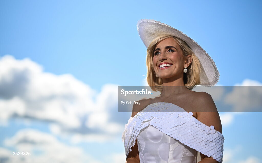 30 July 2026; Racegoer Charlene Fox, from Enniscrone, Sligo, during day four of the Galway Races Summer Festival at Ballybrit Racecourse in Galway. Photo by Seb Daly/Sportsfile