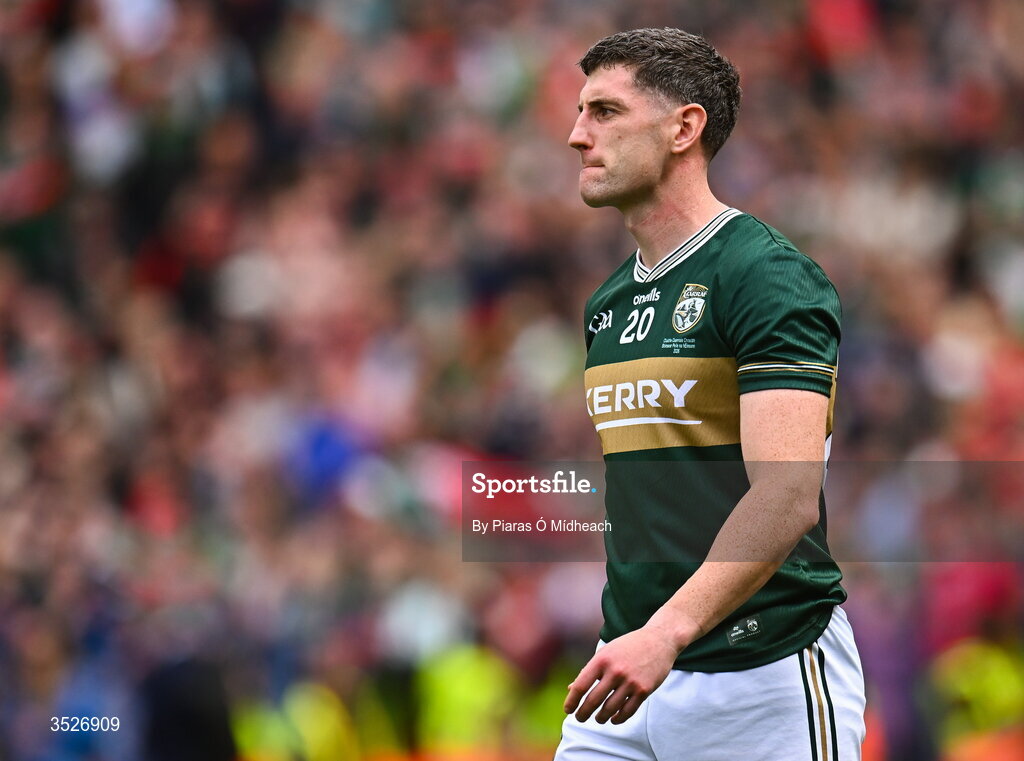 26 July 2026; Paul Geaney of Kerry after his side's defeat in the GAA Football All-Ireland Senior Championship final match between Kerry and Mayo at Croke Park in Dublin. Photo by Piaras Ó Mídheach/Sportsfile
