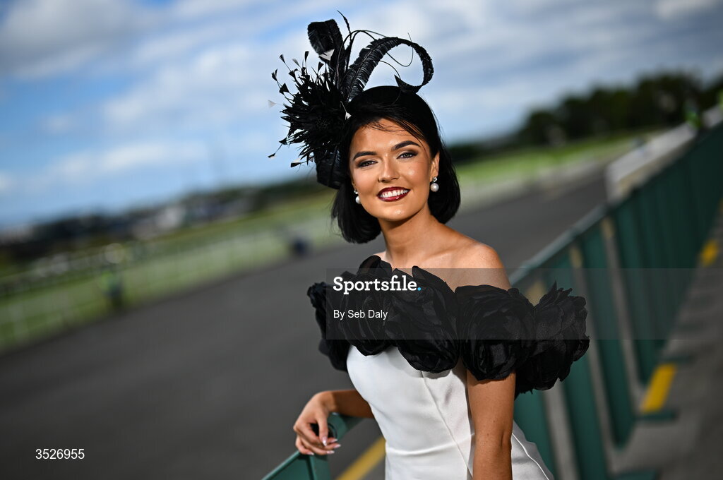 30 July 2026; Racegoer Tara Quinn, from Armagh, during day four of the Galway Races Summer Festival at Ballybrit Racecourse in Galway. Photo by Seb Daly/Sportsfile