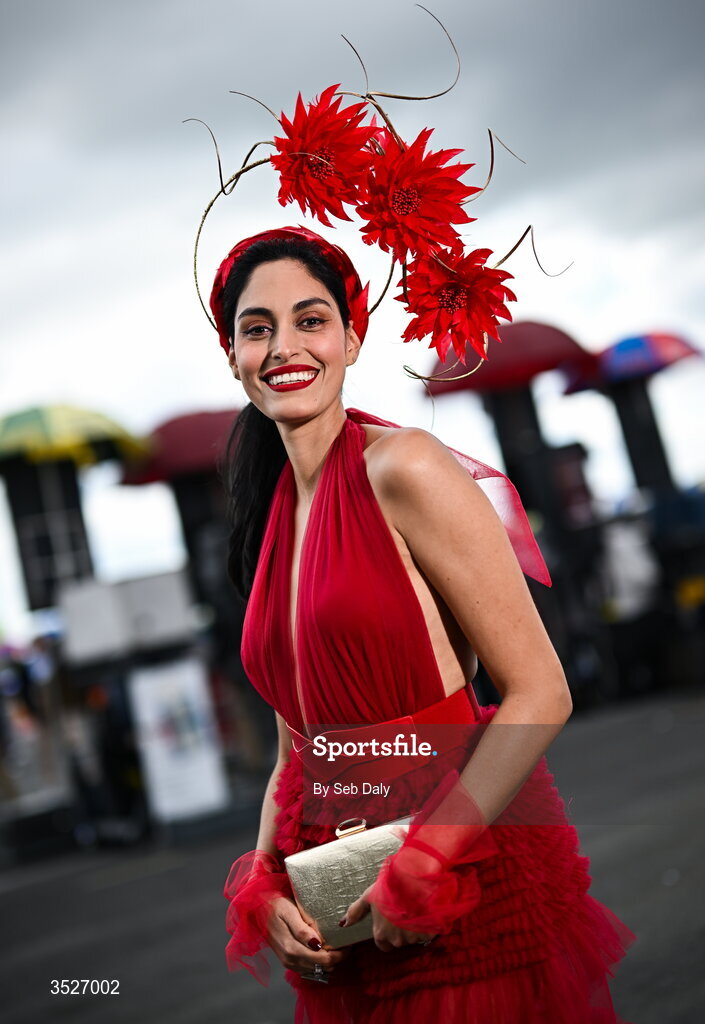 30 July 2026; Racegoer Carlha Callinan, from Spiddal, Galway, during day four of the Galway Races Summer Festival at Ballybrit Racecourse in Galway. Photo by Seb Daly/Sportsfile